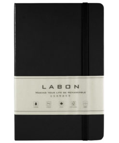 Записная книжка в клетку, Labons, black, Large