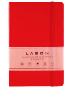 Записная книжка в клетку, Labons, red, Large