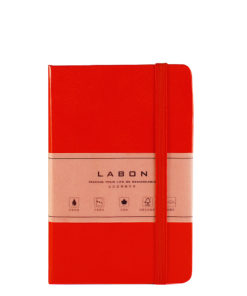 Записная книжка в клетку, Labons, red, Pocket