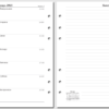 Набор бланков для Filofax "Неделя на странице с заметками, 2023", Personal