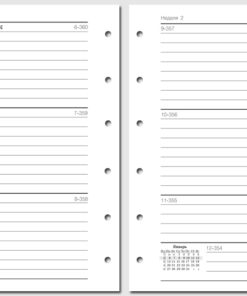 Набор бланков для Filofax "Неделя на развороте 2026", Mini