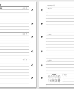 Набор бланков для Filofax "Неделя на развороте 2027", Mini
